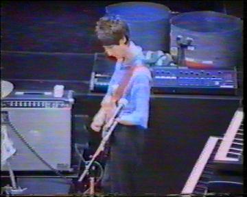 The Durutti Column in rehearsal at FAC 51 The Hacienda on 16 August 1987; Vini Reilly on guitar