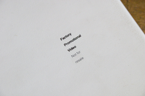 FACT 180 Factory In Store Video No.1; back cover detail