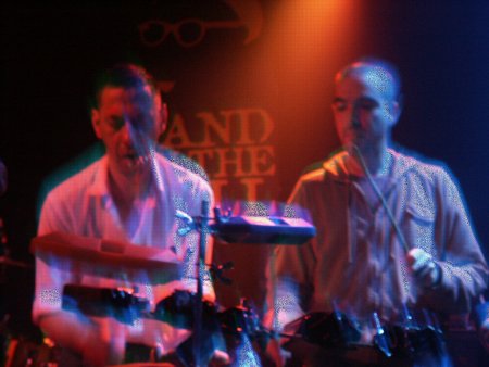 A Certain Ratio live at The Band On The Wall, 3 April 2004 - Jez Kerr and Liam on percussion