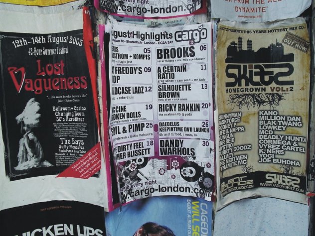 A Certain Ratio - Cargo, London on Thursday 11 August 2005; street posters - photo credit: Hans Joerg