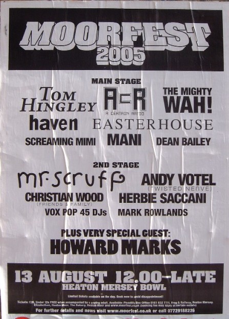 A Certain Ratio live at Moorfest, Manchester - 13 August 2005 - street poster