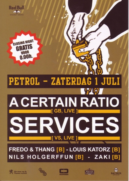 A Certain Ratio - Petrol, Antwerp, Saturday 1 July 2006; flyer