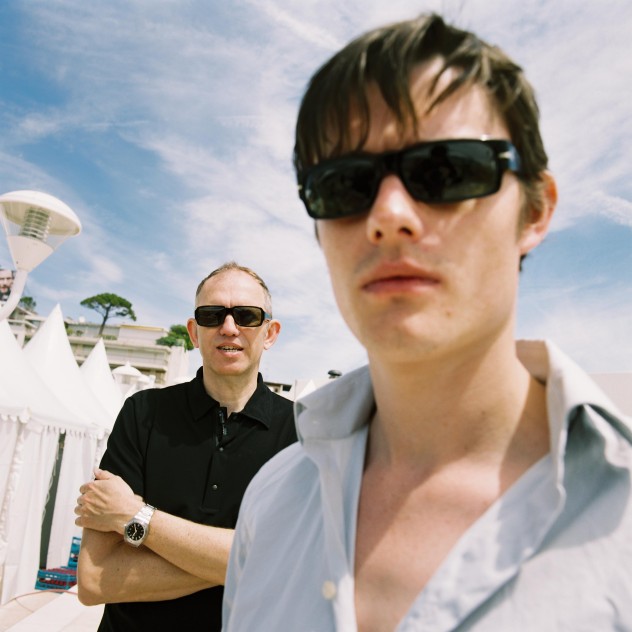 Anton Corbijn and Sam Riley on the roof of the Hilton Hotel at the Cannes Film Festival 2007 [photo © Richard Bellia]