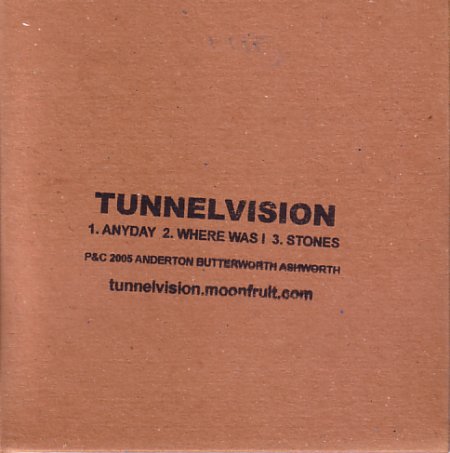 Tunnelvision cd single - Anyday / Where Was I / Stones; front cover detail