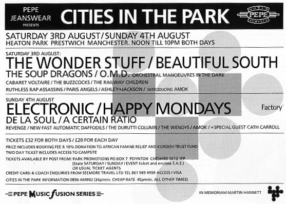 Cities in The Park advert