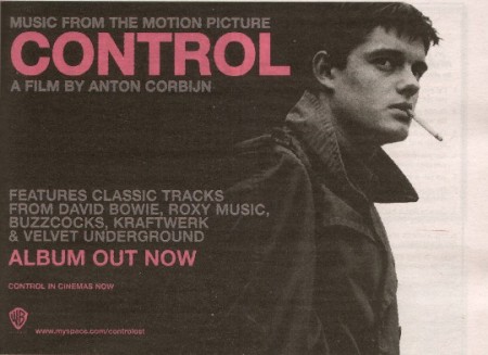 Control - Music From the Motion Picture; press advertising