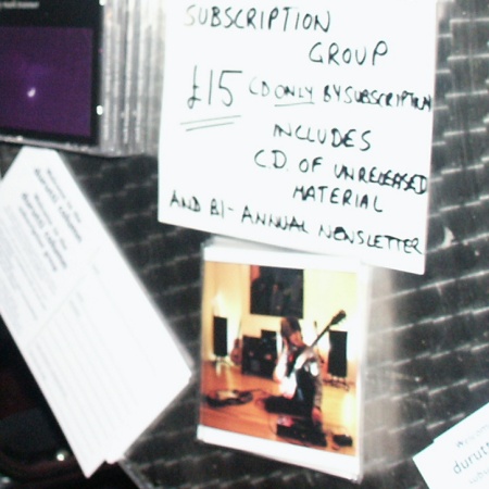 Faith: The Durutti Column Subscription Service CD 2004; as displayed at the Liverpool 8 May 2004 gig