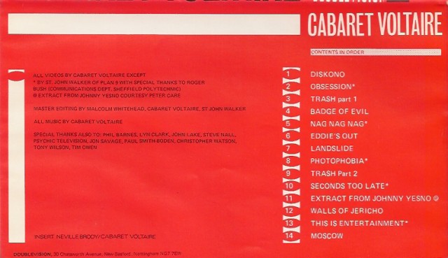 Doublevision Presents Cabaret Voltaire