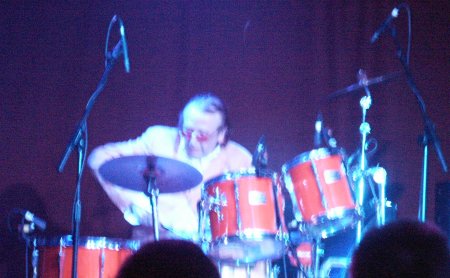 The Durutti Column live at Carling Islington Academy 8 April 2004; Keir Stewart, Bruce Mitchell and Vini Reilly