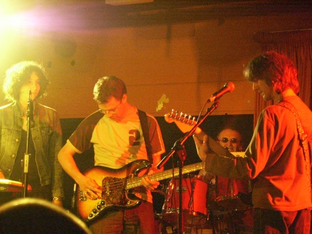 The Durutti Column - Liverpool Academy 2, 8 May 2004; [L-R] Rachel McFarlane, Keir Stewart, Bruce Mitchell and Vini Reilly