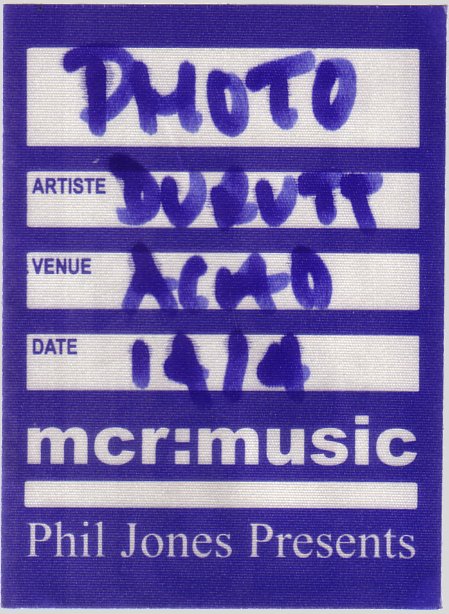 The Durutti Column - Islington Academy, London, 14 April 2005; photo pass