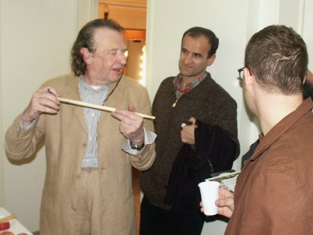 The Durutti Column live at Teatro Rivoli, Porto, Portugal 24 January 2004; Bruce Mitchell signing a drumstick