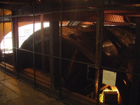 FAC 148 Quarry Bank Mill water wheel bucket; the water wheel house