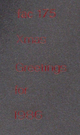 Fac 175 - 1986 Christmas Card