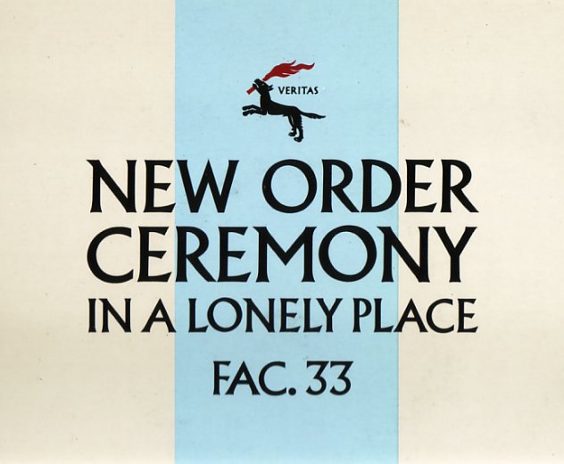 FAC 33 Ceremony; cream / blue sleeve front cover detail