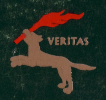 Fac 33 Ceremony; front cover detail showing 'Veritas' logo