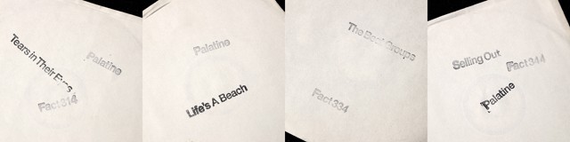 FACT 400 Palatine / The Factory Story / 1979-1990 - 4CD promo: Details of hand-stamped sleeves