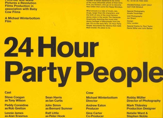24 Hour Party People mega-rare promo 12-inch issued to cast and crew