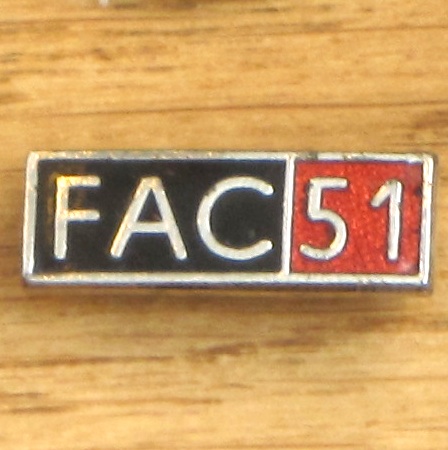 FAC 51 The Hacienda Badge (blue/yellow)