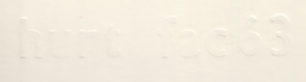 FAC 63 Temptation; embossed back cover title detail including catalogue number