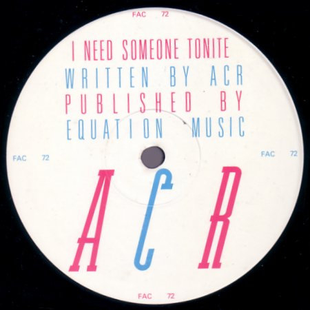 FAC 72 I Need Someone Tonite; label detail