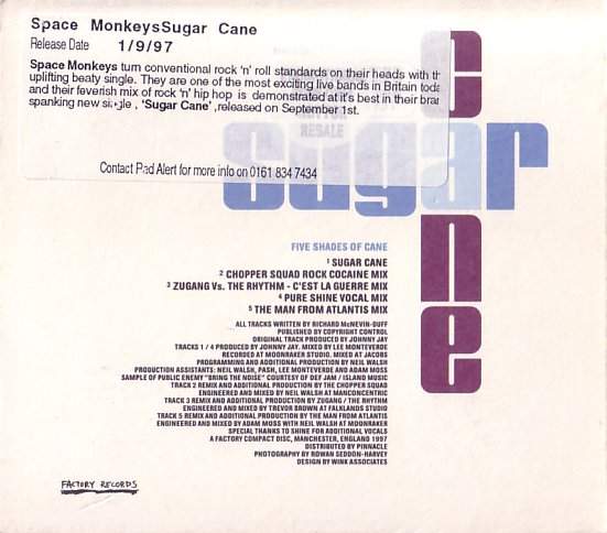 FACD 2.53 Sugar Cane; back cover detail