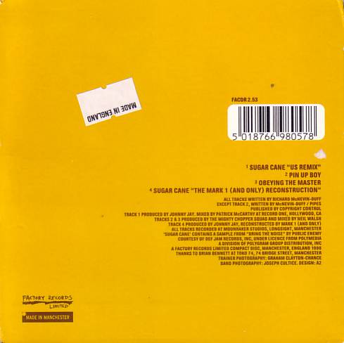 FACDR 2.53 Sugar Cane remixes; back cover detail