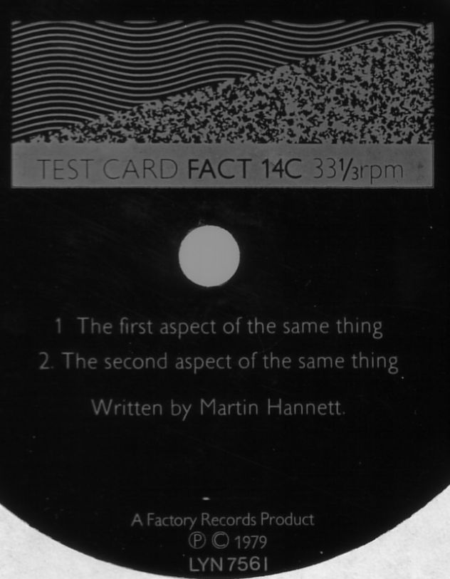 FACT 14c Testcard by Martin Hannett; detail of FACT 14c flexidisc