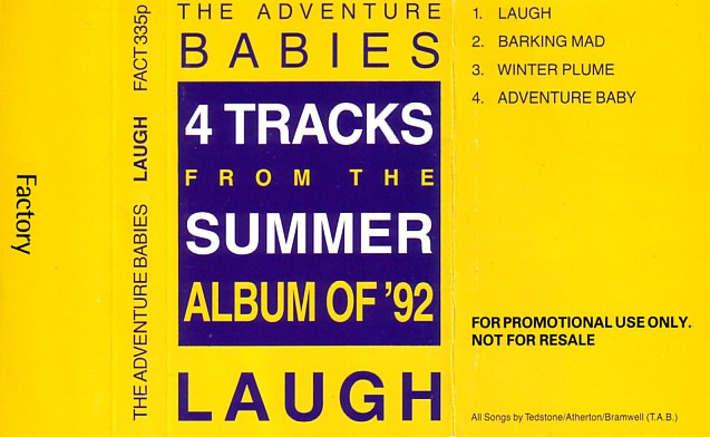 Fact 335p Laugh promotional listening cassette; front cover detail