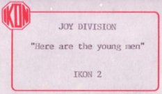 FACT 37 / Ikon 2 Joy Division Here Are The Young Men; detail of video cassette label