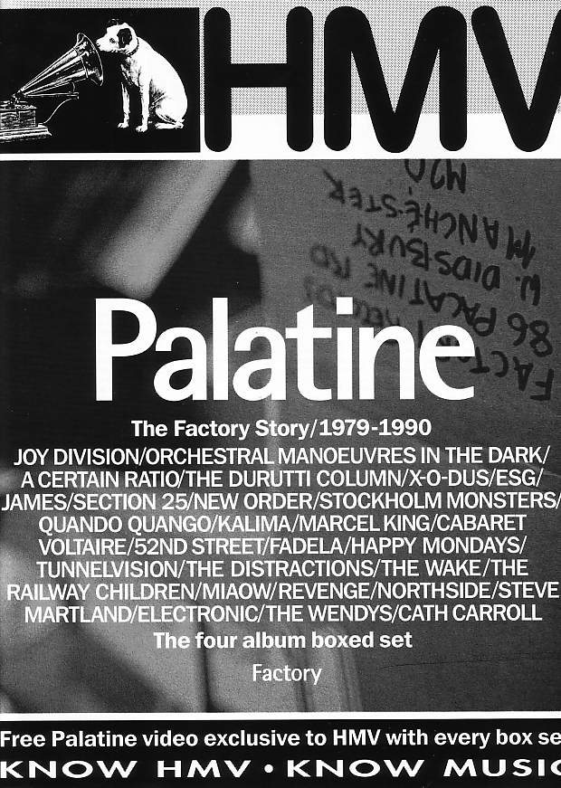 FACT 400 Palatine - full page HMV advertisement for Palatine including details of the free video