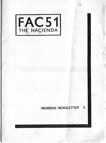 Fac 51 The Hacienda; Members Newsletter 3