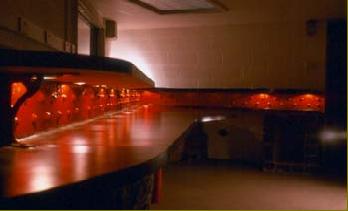 Recycled red girder from FAC 51 The Hacienda recycled and now at home in the Control Room of Dead Frog Studios