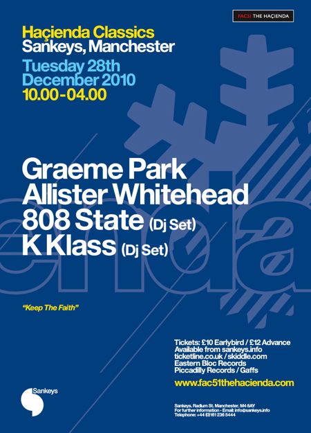 FAC 51 The Hacienda Classics Xmas Party @ Sankeys 27 Dec 2010; flyer front
