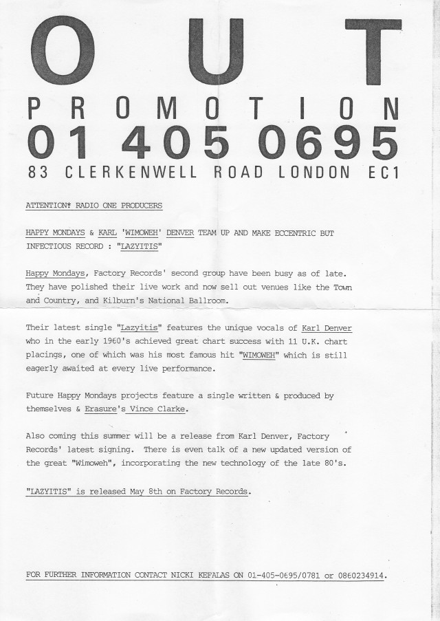 FAC 222 Lazyitis; Out Promotions Press Release