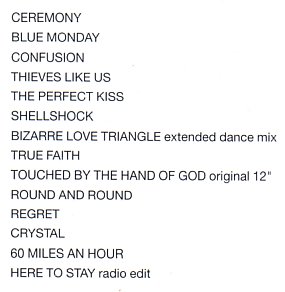 International; detail of tracklisting
