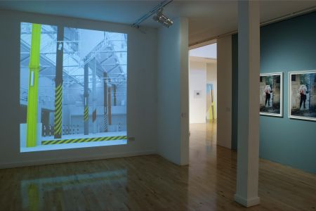 International Orange Stanley Picker Gallery installation view left: FAC 51 THE HAÇIENDA Ben Kelly and Morph rendered stills from 3D computer model 2007/8 photo: www.ellielaycock.com