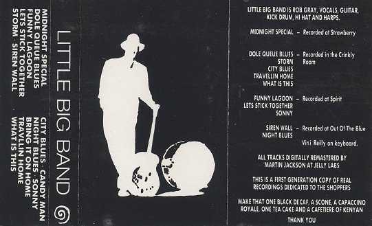 Self-titled Little Big Band cassette album #2; inlay detail