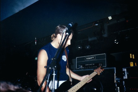 New Order live at FAC 51 The Hacienda 1983-85 - Hooky; [photo credit: Tim Sinclair]