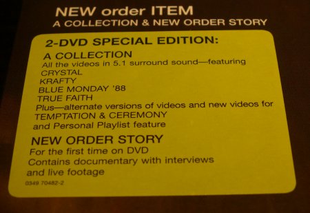 NEW order ITEM [A COLLECTION & NEW ORDER STORY; sticker detail
