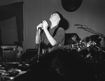 New Order live at Ukrainian National Home 1981; [photo credit: Eugene Merinov]