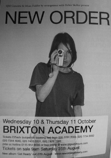 Advertisement in Time Out magazine for New Order live at Brixton Academy on 10/11 October 2001