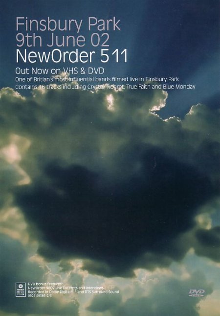 Press advertisting for New Order Live in Finsbury Park dvd