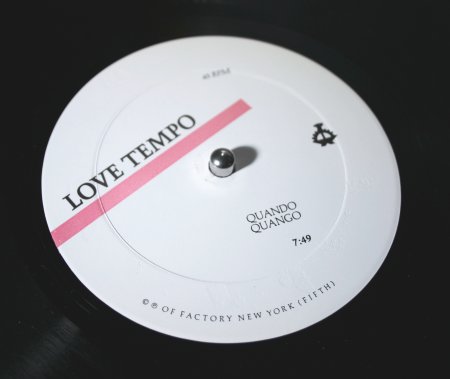 OFNY 5 Love Tempo; a-side label detail