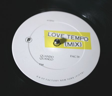 OFNY 5 Love Tempo; b-side label detail