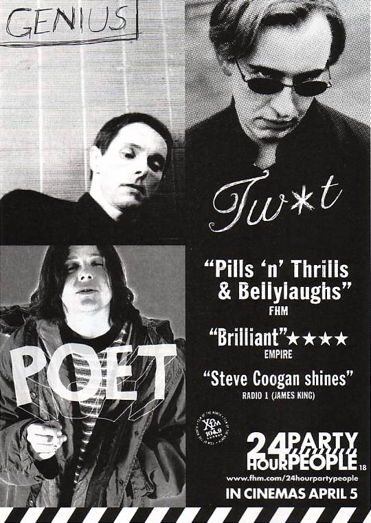 24 Hour Party People - advertisement in Time Out magazine, 26 March 2002