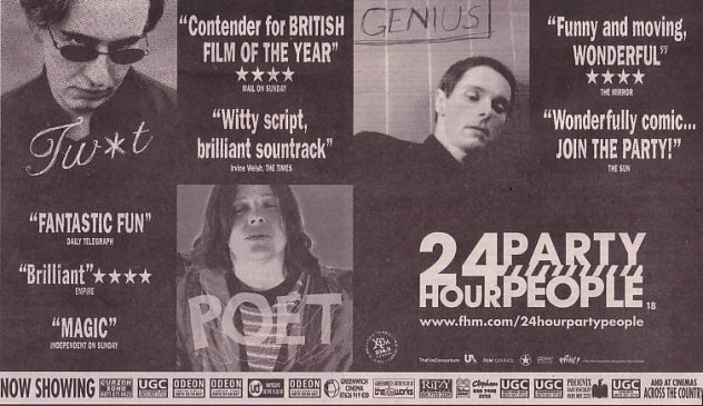 24 Hour Party People - advertisement in The Guardian, 12 April 2002