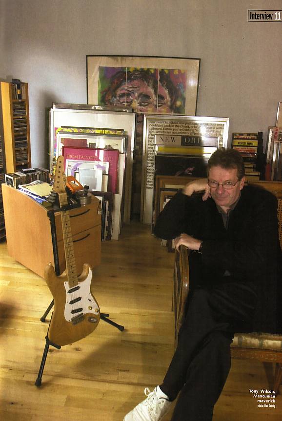 24 Hour Party People - article in Big Issue magazine, photo of Tony Wilson