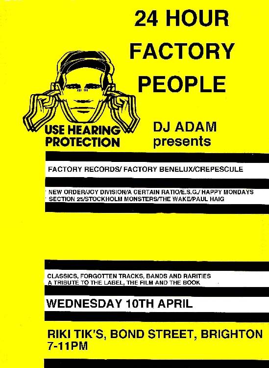 24 Hour Factory People - Riki Tik's, Brighton - 10 April 2002