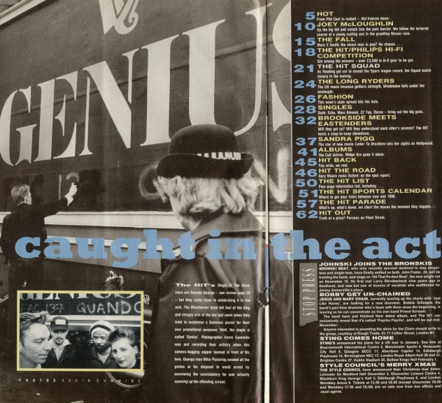 Quando Quango and the FAC 137 QUANDO 'GENIUS' poster [photo credit: Kevin Cummins]